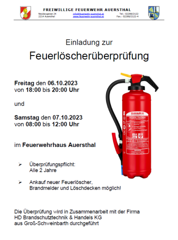 Feuerlöscherüberprüfung